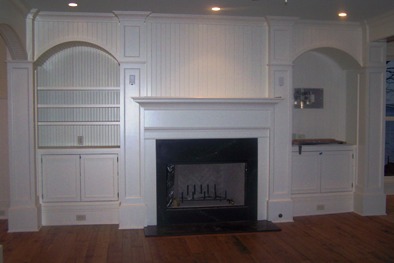 fireplace cabinetry and trim