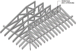 Hip rafter framing